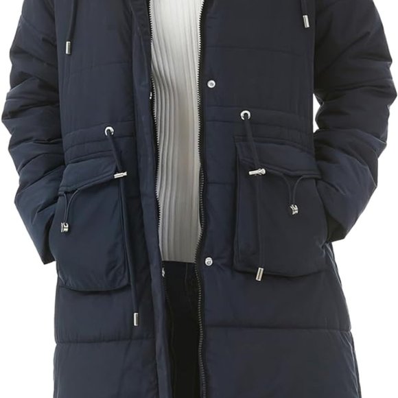 Women's Long Winter Puffer Coat‎ Waterproof Warm Maxi Down Jacket  Removable - Picture 8 of 8